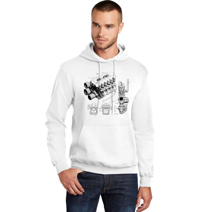 Engine Blueprint Hoodie