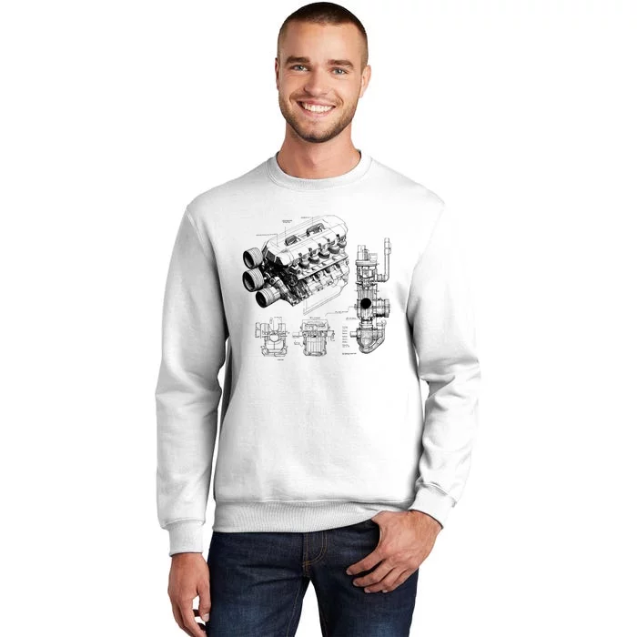 Engine Blueprint Sweatshirt