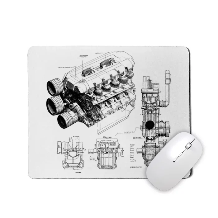 Engine Blueprint Mousepad