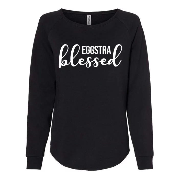 Eggstra Blessed Easter Holiday Womens California Wash Sweatshirt