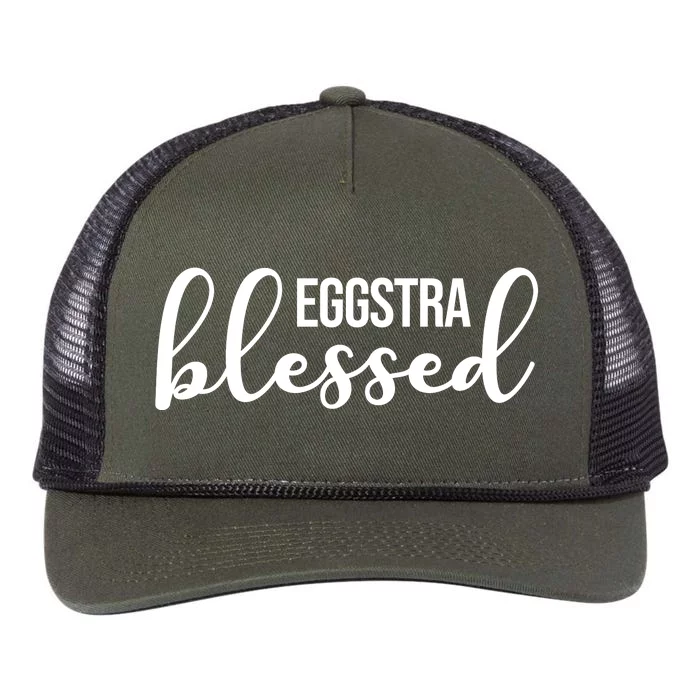 Eggstra Blessed Easter Holiday Retro Rope Trucker Hat Cap