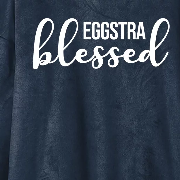 Eggstra Blessed Easter Holiday Hooded Wearable Blanket