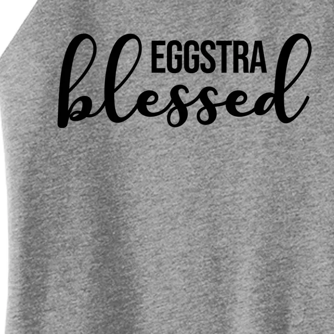 Eggstra Blessed Easter Holiday Women’s Perfect Tri Rocker Tank