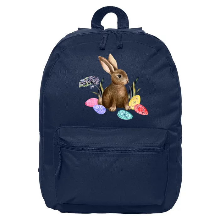 Easter Bunny Egg Spring Holiday Cute 16 in Basic Backpack