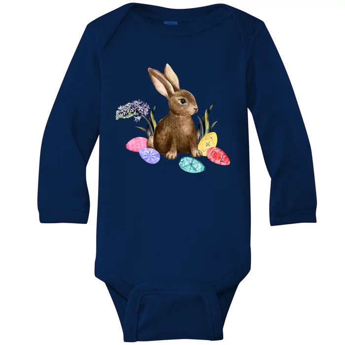 Easter Bunny Egg Spring Holiday Cute Baby Long Sleeve Bodysuit