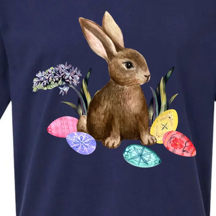 Easter Bunny Egg Spring Holiday Cute Sueded Cloud Jersey T-Shirt