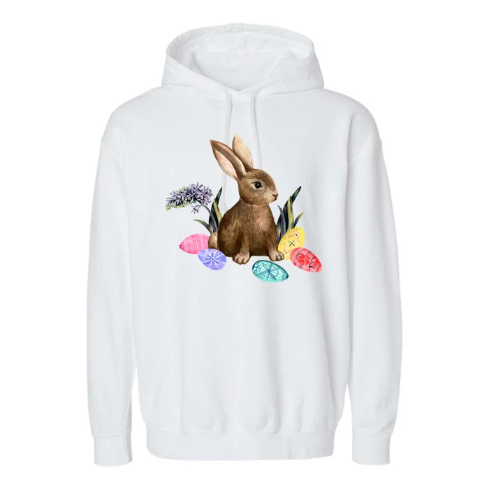 Easter Bunny Egg Spring Holiday Cute Garment-Dyed Fleece Hoodie