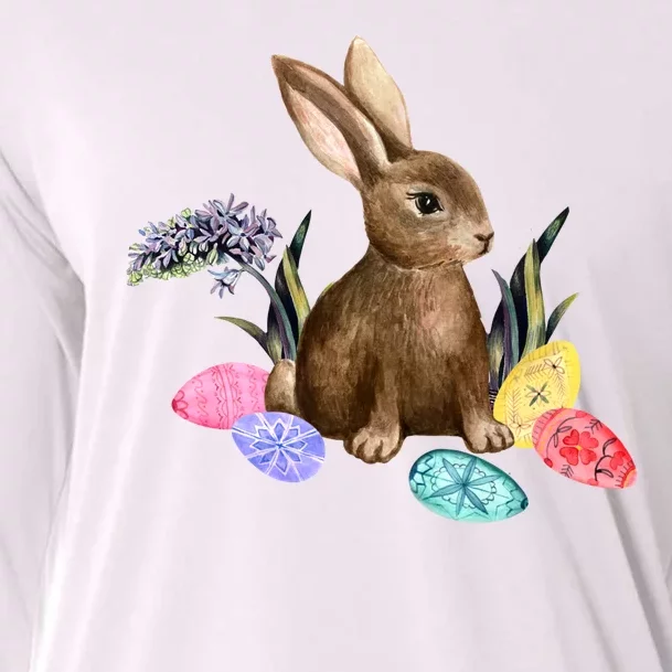 Easter Bunny Egg Spring Holiday Cute Cooling Performance Long Sleeve Crew