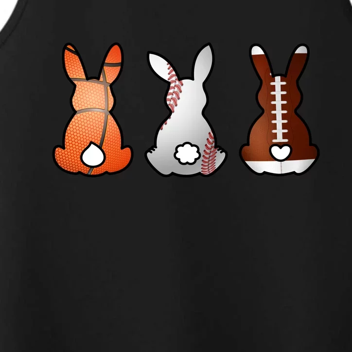 Easter Bunny Football Basketball Baseball Sports Fan Performance Tank