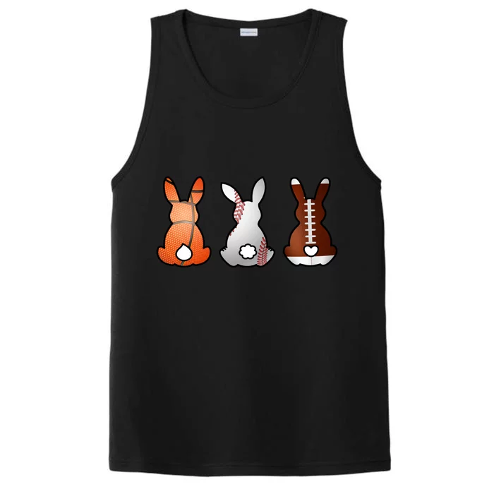 Easter Bunny Football Basketball Baseball Sports Fan Performance Tank