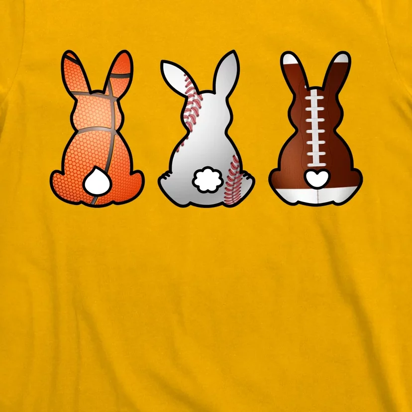 Easter Bunny Football Basketball Baseball Sports Fan T-Shirt