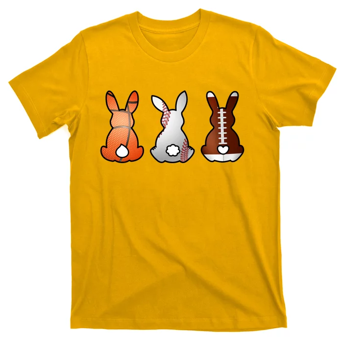 Easter Bunny Football Basketball Baseball Sports Fan T-Shirt