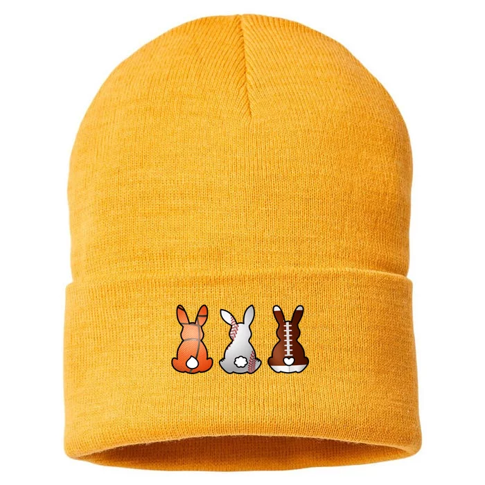 Easter Bunny Football Basketball Baseball Sports Fan Sustainable Knit Beanie