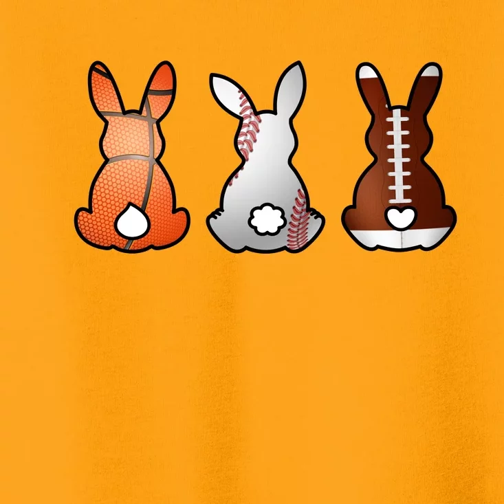 Easter Bunny Football Basketball Baseball Sports Fan Toddler T-Shirt