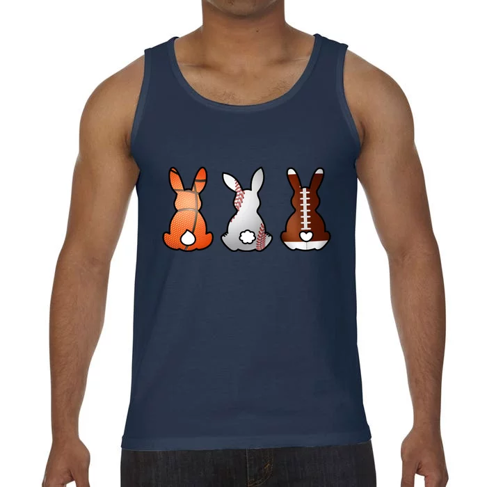 Easter Bunny Football Basketball Baseball Sports Fan Comfort Colors® Tank Top