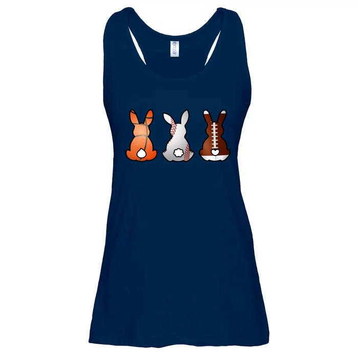 Easter Bunny Football Basketball Baseball Sports Fan Ladies Essential Flowy Tank