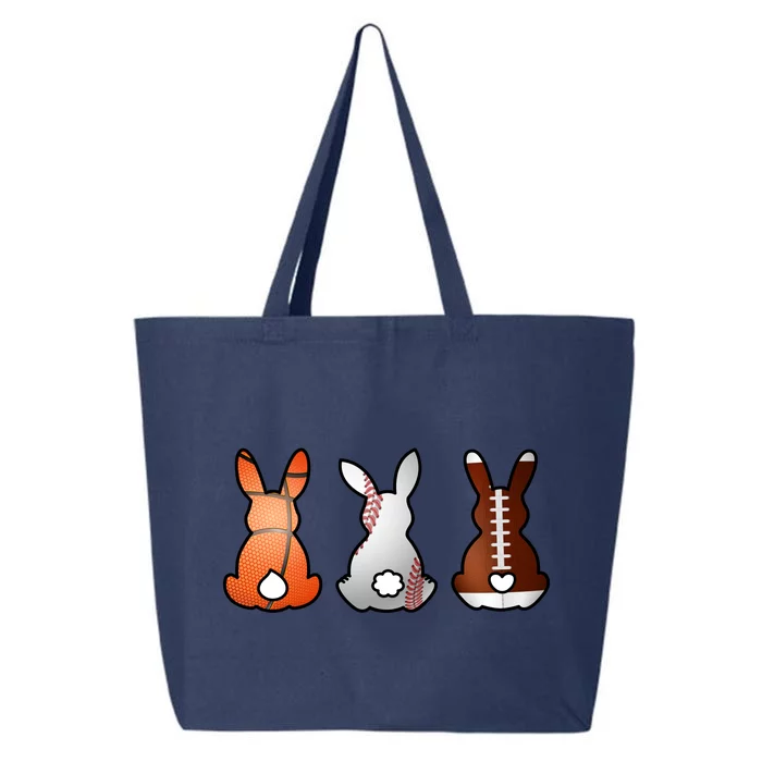 Easter Bunny Football Basketball Baseball Sports Fan 25L Jumbo Tote