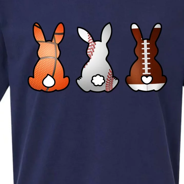 Easter Bunny Football Basketball Baseball Sports Fan Sueded Cloud Jersey T-Shirt