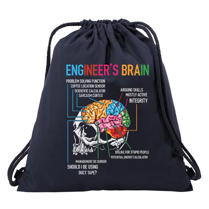 Engineers Brain Funny Engineering Games Process Engineer Drawstring Bag