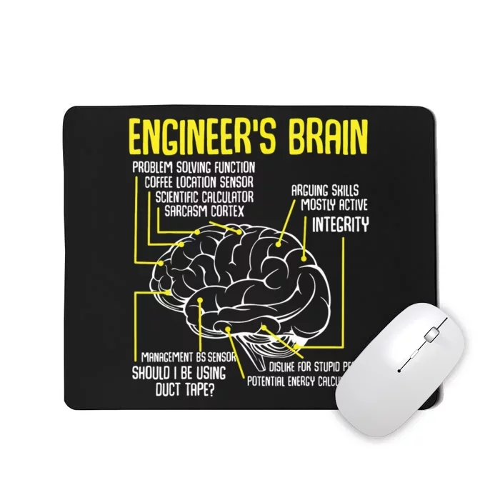 Engineers Brain Funny Engineering Games Process Funny Mousepad