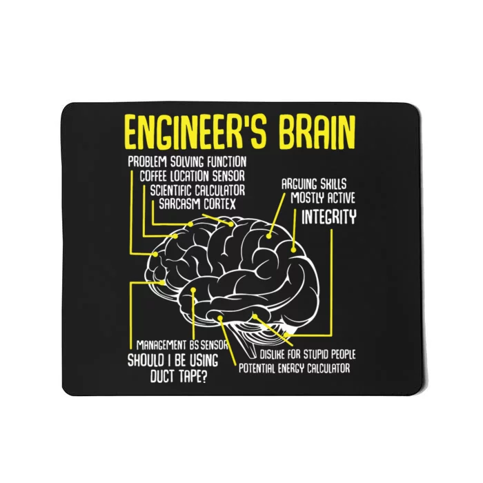 Engineers Brain Funny Engineering Games Process Funny Mousepad