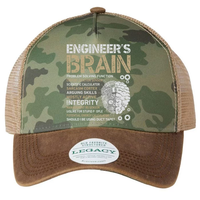 Engineers Brain Funny Process Engineer Men Engineering Gift Legacy Tie Dye Trucker Hat