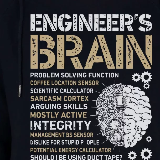 Engineers Brain Funny Process Engineer Men Engineering Gift Womens Funnel Neck Pullover Hood