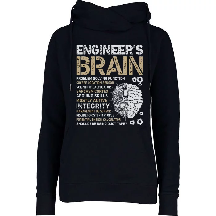 Engineers Brain Funny Process Engineer Men Engineering Gift Womens Funnel Neck Pullover Hood