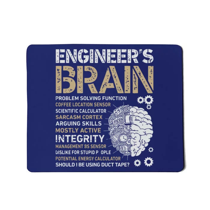 Engineers Brain Funny Process Engineer Men Engineering Gift Mousepad