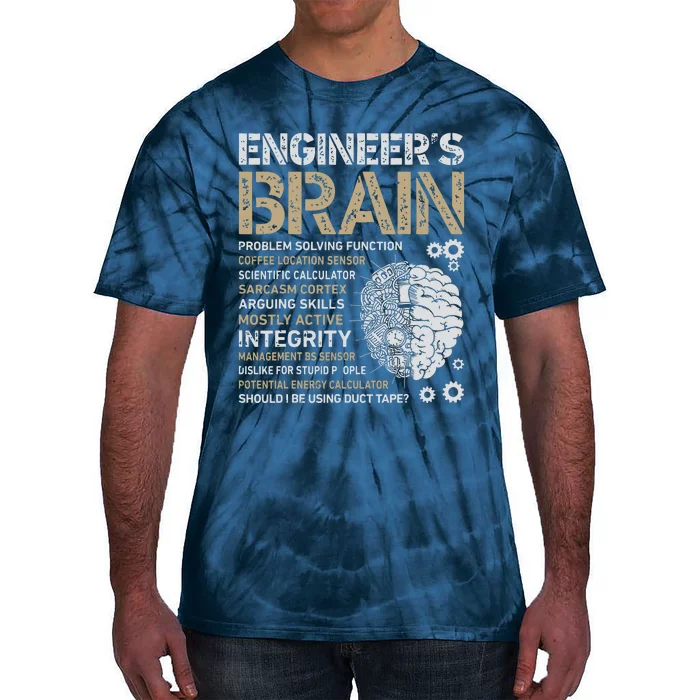 Engineers Brain Funny Process Engineer Men Engineering Gift Tie-Dye T-Shirt