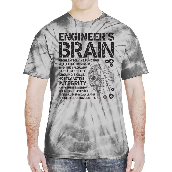 Engineers Brain Funny Process Engineer Men Engineering Gift Tie-Dye T-Shirt