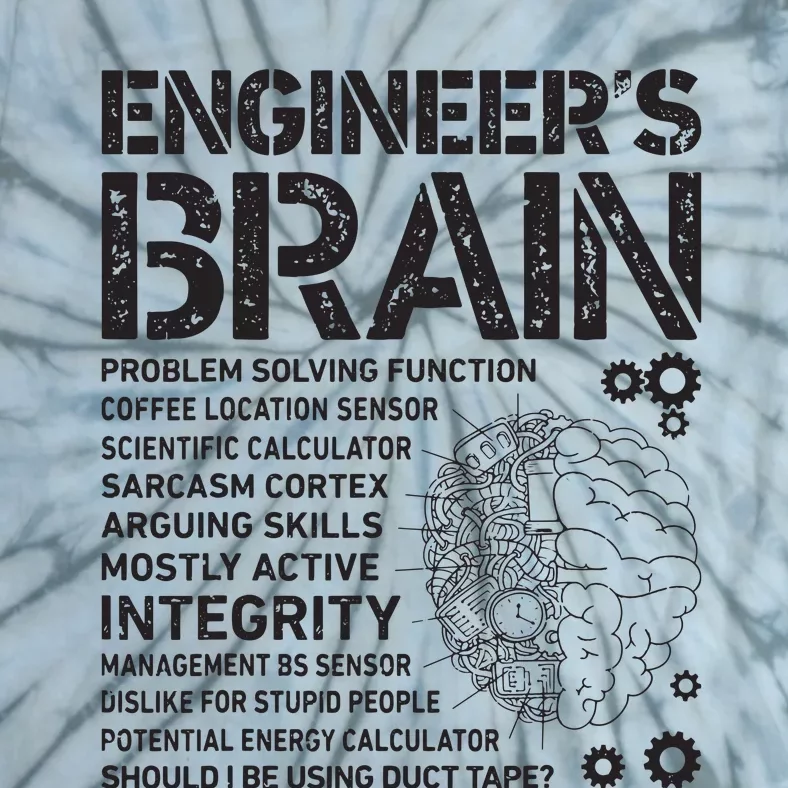 Engineers Brain Funny Process Engineer Men Engineering Gift Tie-Dye T-Shirt