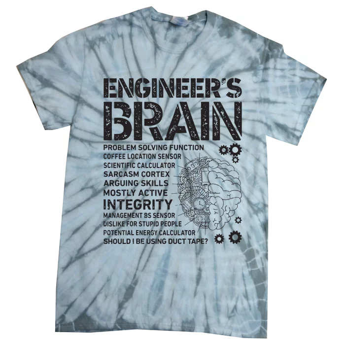 Engineers Brain Funny Process Engineer Men Engineering Gift Tie-Dye T-Shirt