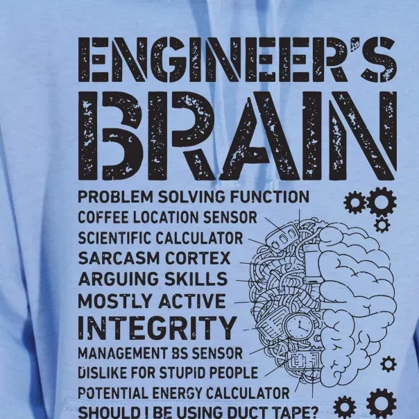 Engineers Brain Funny Process Engineer Men Engineering Gift Unisex Surf Hoodie