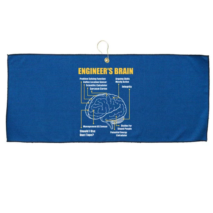 Engineers Brain Funny Sarcastic Engineering Gift Large Microfiber Waffle Golf Towel