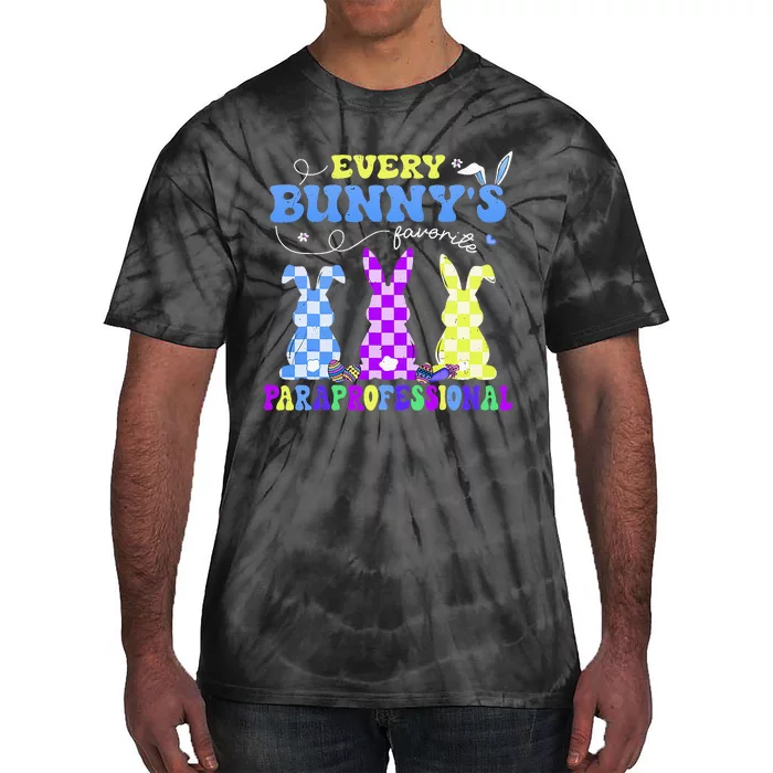 Every BunnyS Favorite Paraprofessional Groovy Easter Rabbit Tie-Dye T-Shirt