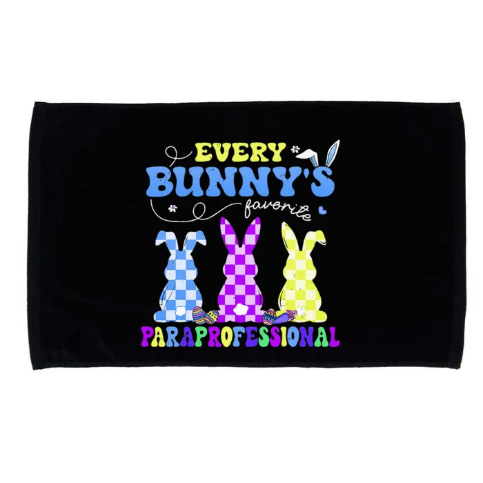 Every BunnyS Favorite Paraprofessional Groovy Easter Rabbit Microfiber Hand Towel