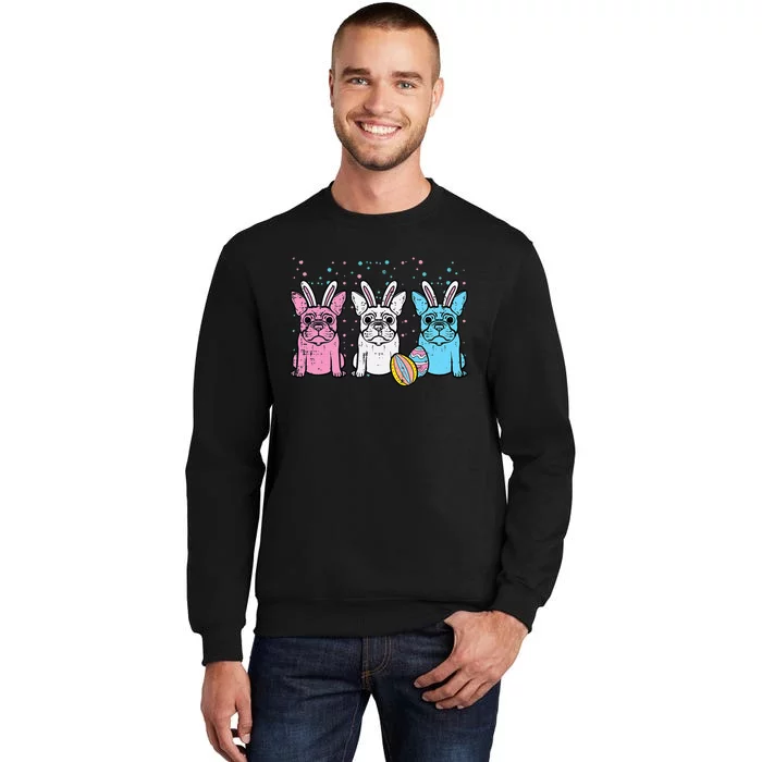 Easter Bunny French Bulldogs Frenchie Dogs Tall Sweatshirt