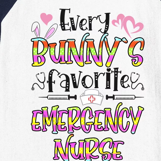 Emergency Bunnys Favorite Nurse Easter Day Funny Gift Baseball Sleeve Shirt