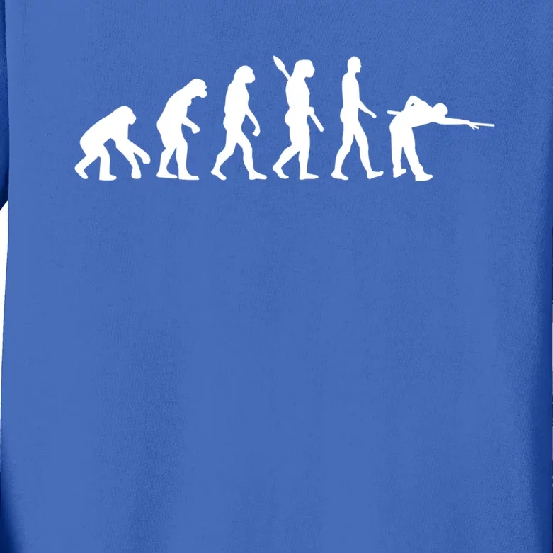 Evolution Billiards Funny Gift Kids Long Sleeve Shirt