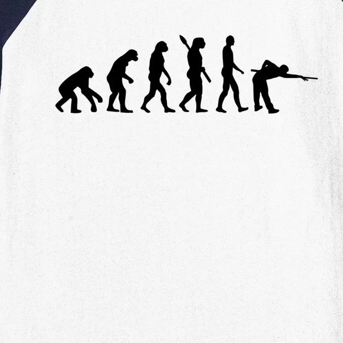 Evolution Billiards Funny Gift Baseball Sleeve Shirt