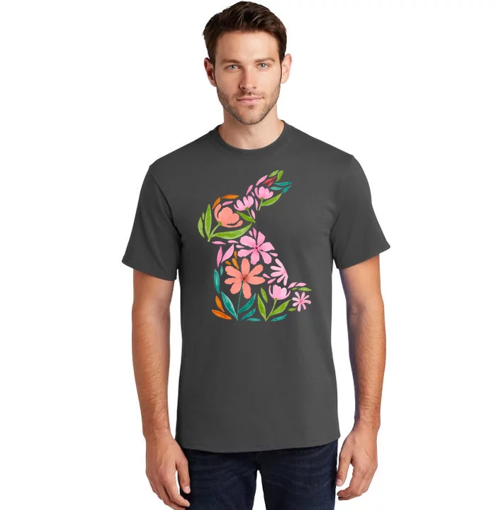 Easter Bunny Flower Holiday Tall T-Shirt