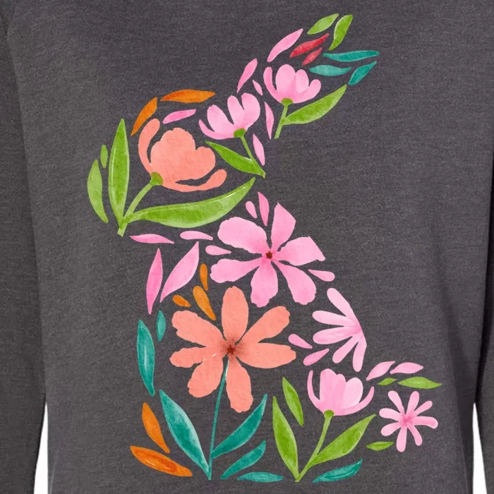 Easter Bunny Flower Holiday Womens California Wash Sweatshirt