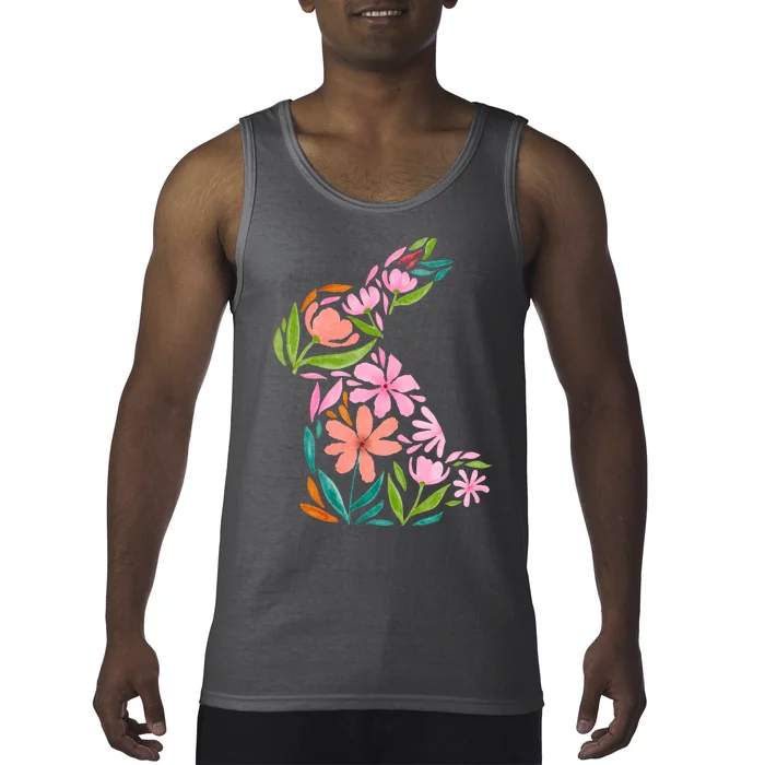 Easter Bunny Flower Holiday Tank Top