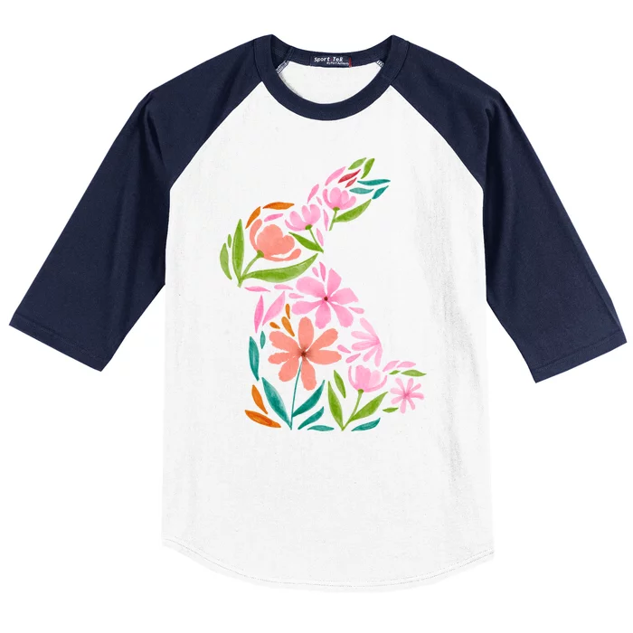 Easter Bunny Flower Holiday Baseball Sleeve Shirt