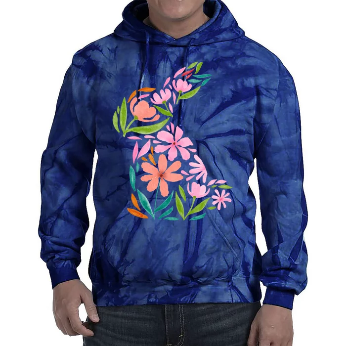 Easter Bunny Flower Holiday Tie Dye Hoodie