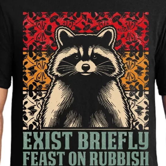 Exist Briefly Feast On Rubbish Raccoon Pajama Set