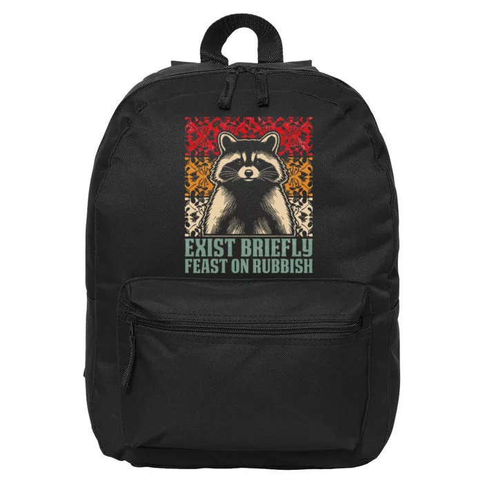 Exist Briefly Feast On Rubbish Raccoon 16 in Basic Backpack