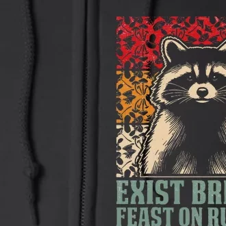 Exist Briefly Feast On Rubbish Raccoon Full Zip Hoodie