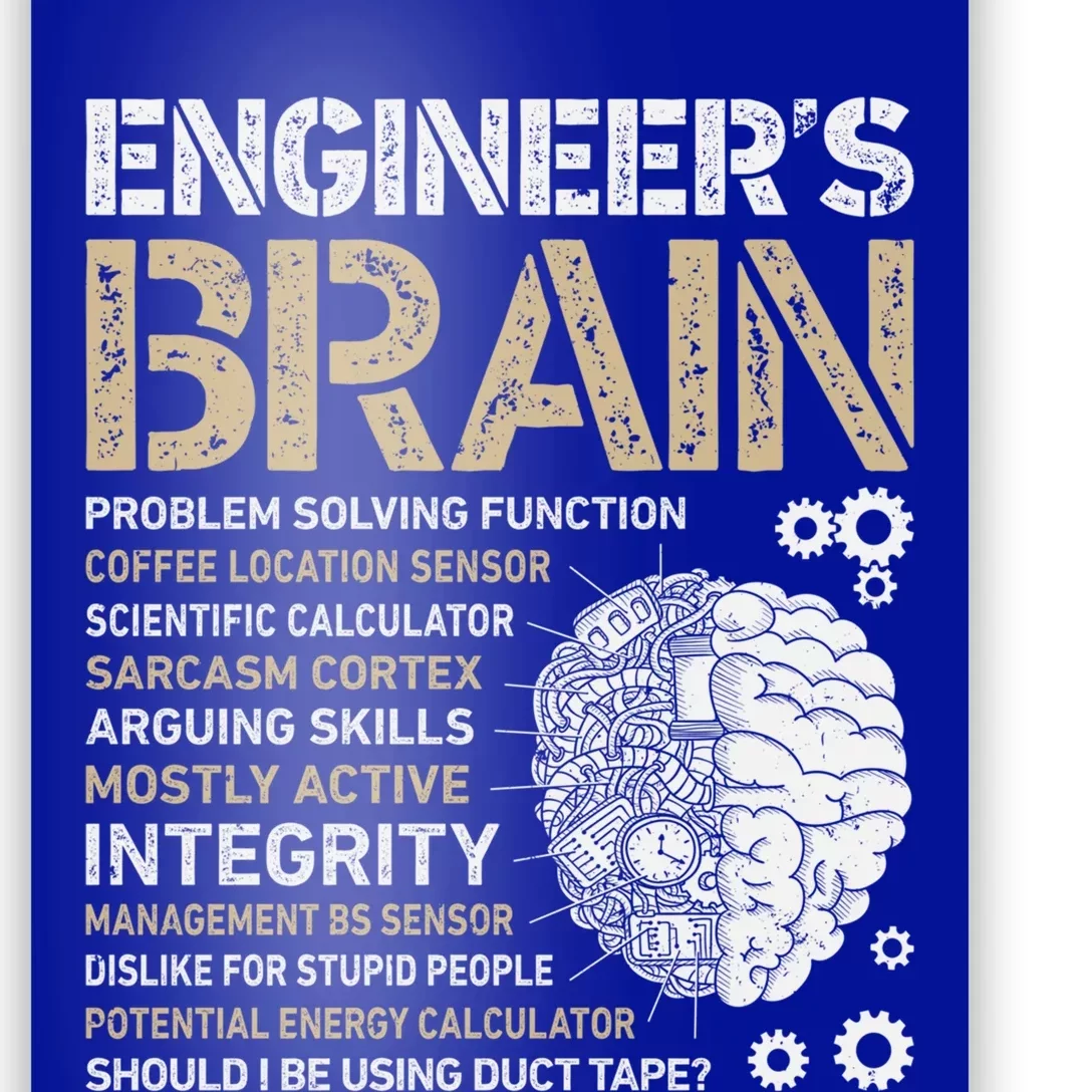 Engineer's Brain Funny Process Engineer Engineering Gift Poster